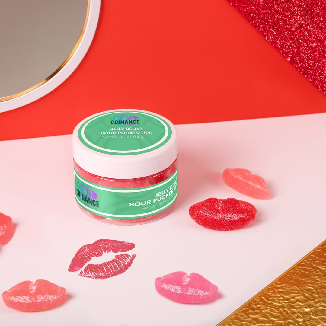 Jelly Belly® Sour Pucker Lips: Small Jar
