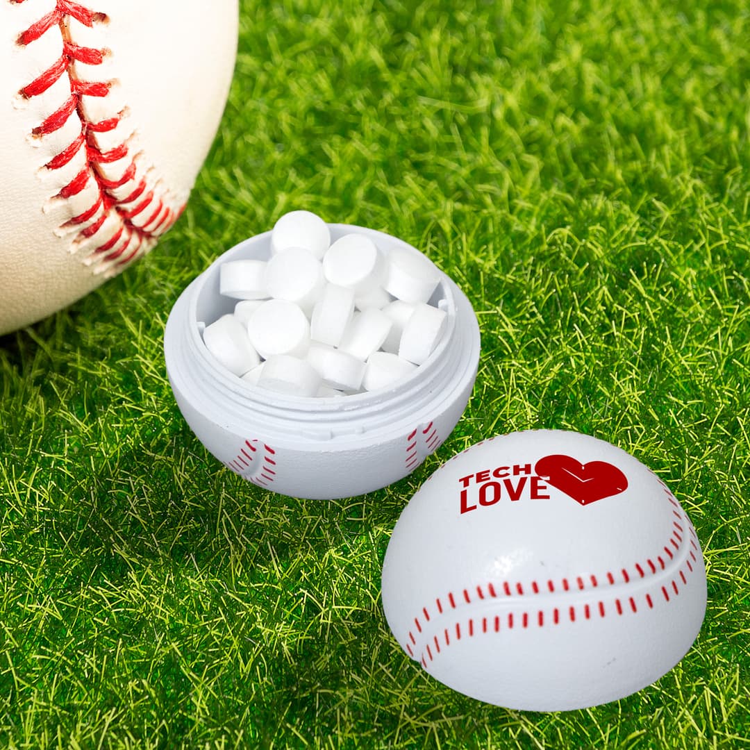 Baseball Mint Container