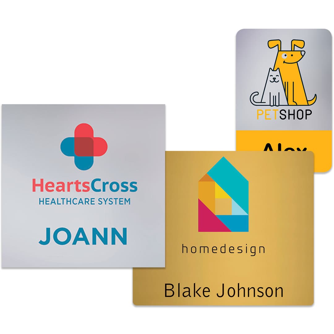 Charleston Plastic Name Badge (Custom sized between 0 and 3 sq. in.)