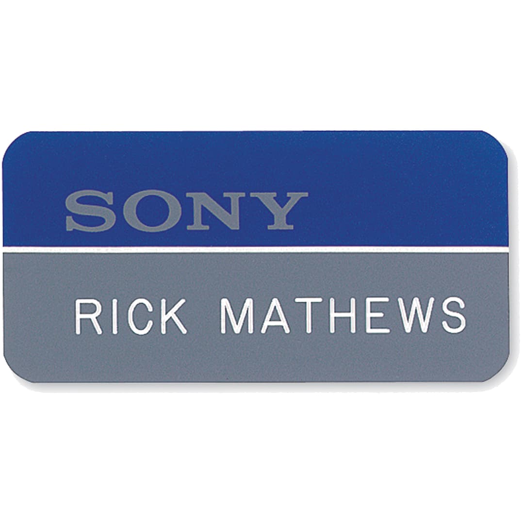 Chicago Plastic Name Badge (Custom sized between 6 and 9 sq. in.)