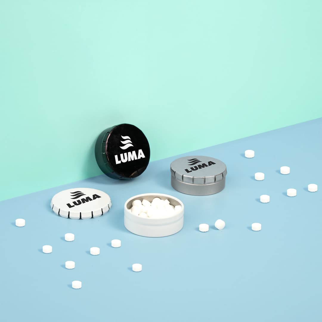 Small Round Clicker Mint Tin
