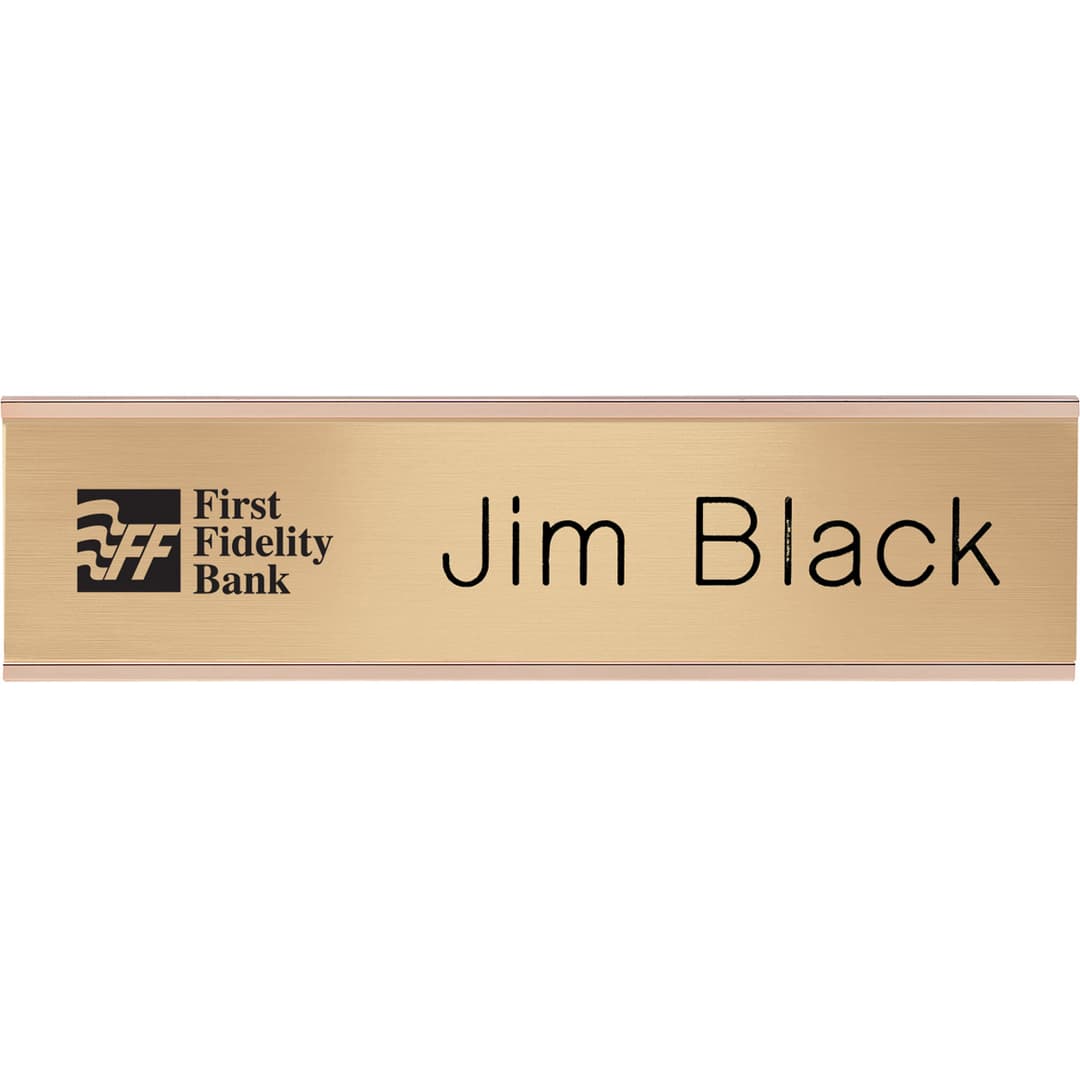 2-Ply Plastic Desk & Wall Plate Engraved Only: 8" x 2"