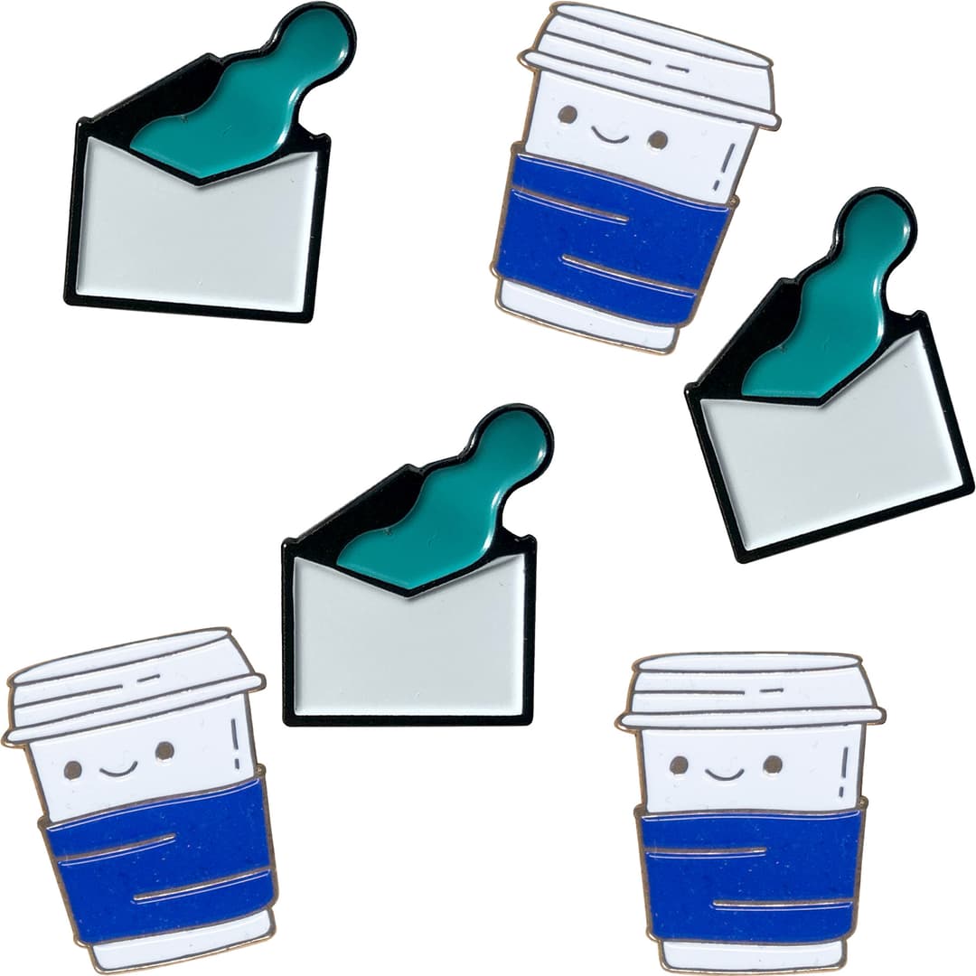 Diestruck Soft Enamel Lapel Pins: 1/2" W X 1/2" H