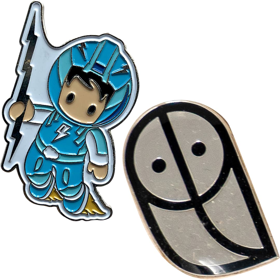 Diestruck Soft Enamel Lapel Pins: 1" W X 1" H