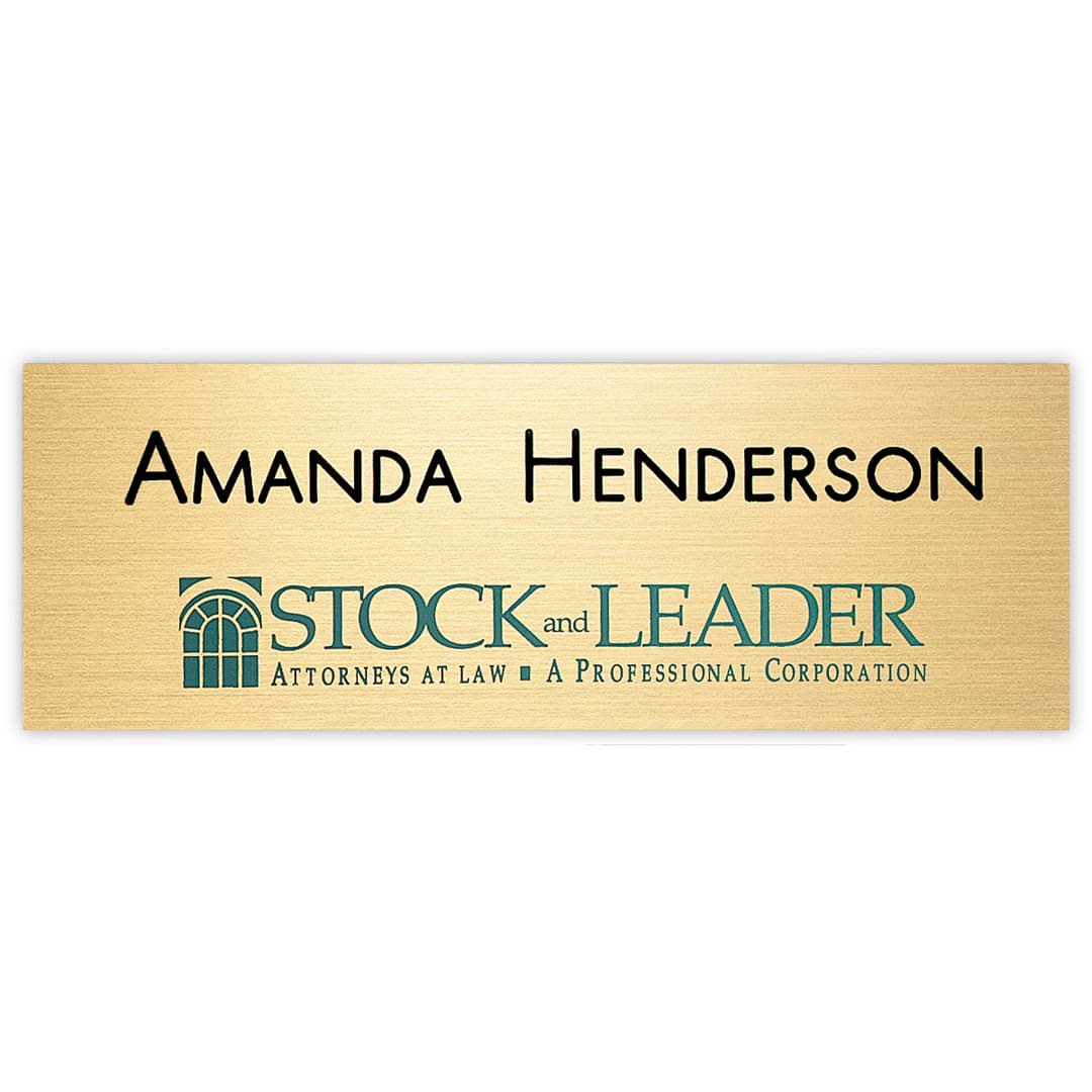 Hollywood Plastic Name Badge (Custom sized between 3 and 6 sq. in.)