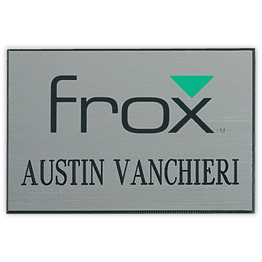 Hollywood Plastic Name Badge (Custom sized between 6 and 9 sq. in.)
