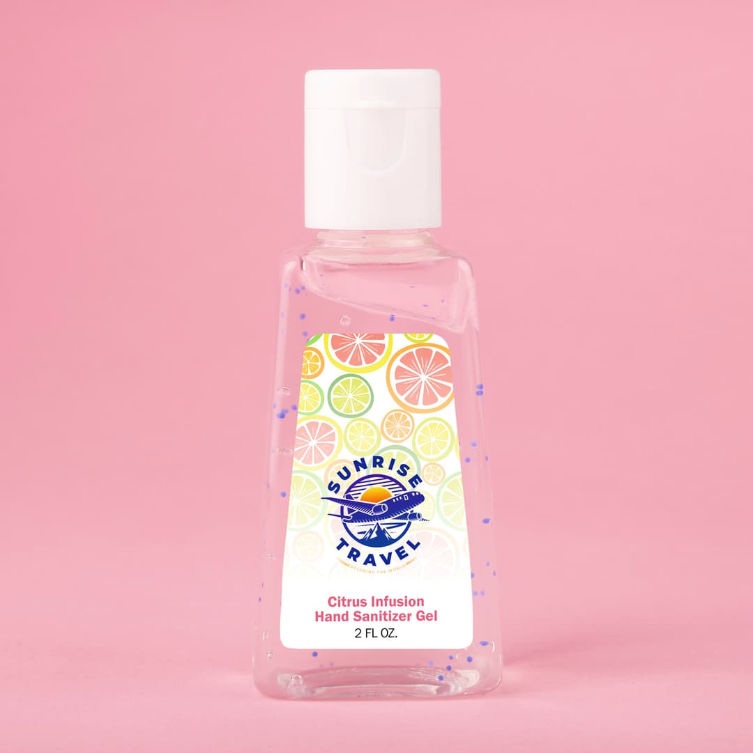 Hand Sanitizer Gel With Moisture Beads: 1 Oz Triangle Bottle