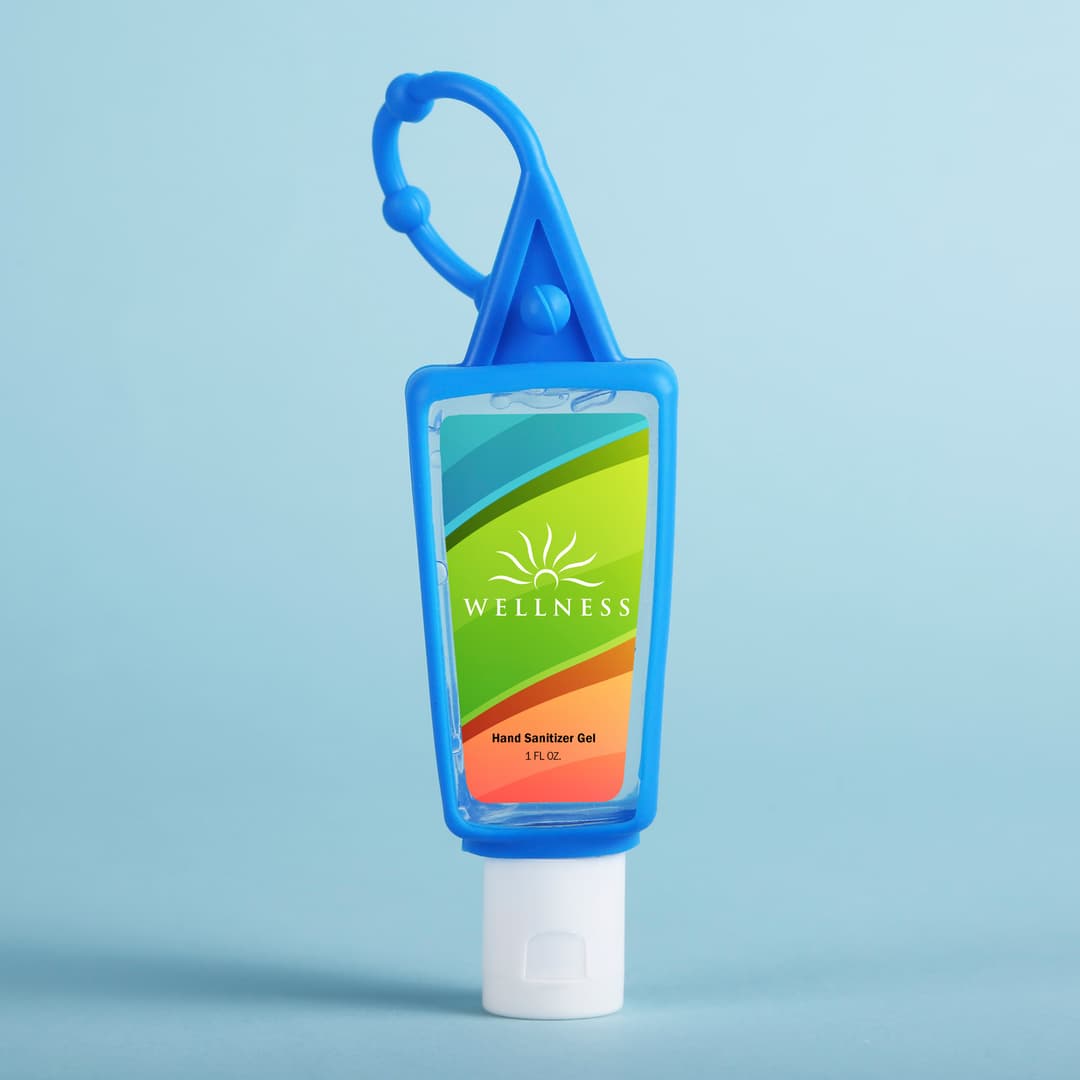 Hand Sanitizer Gel: 1 Oz Bottle With Carabiner