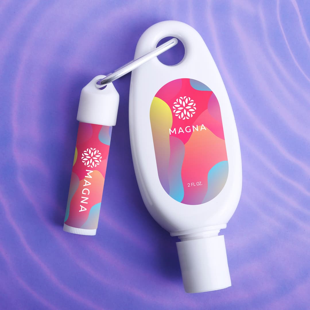 Sunscreen & Lip Moisturizer Carabiner Set