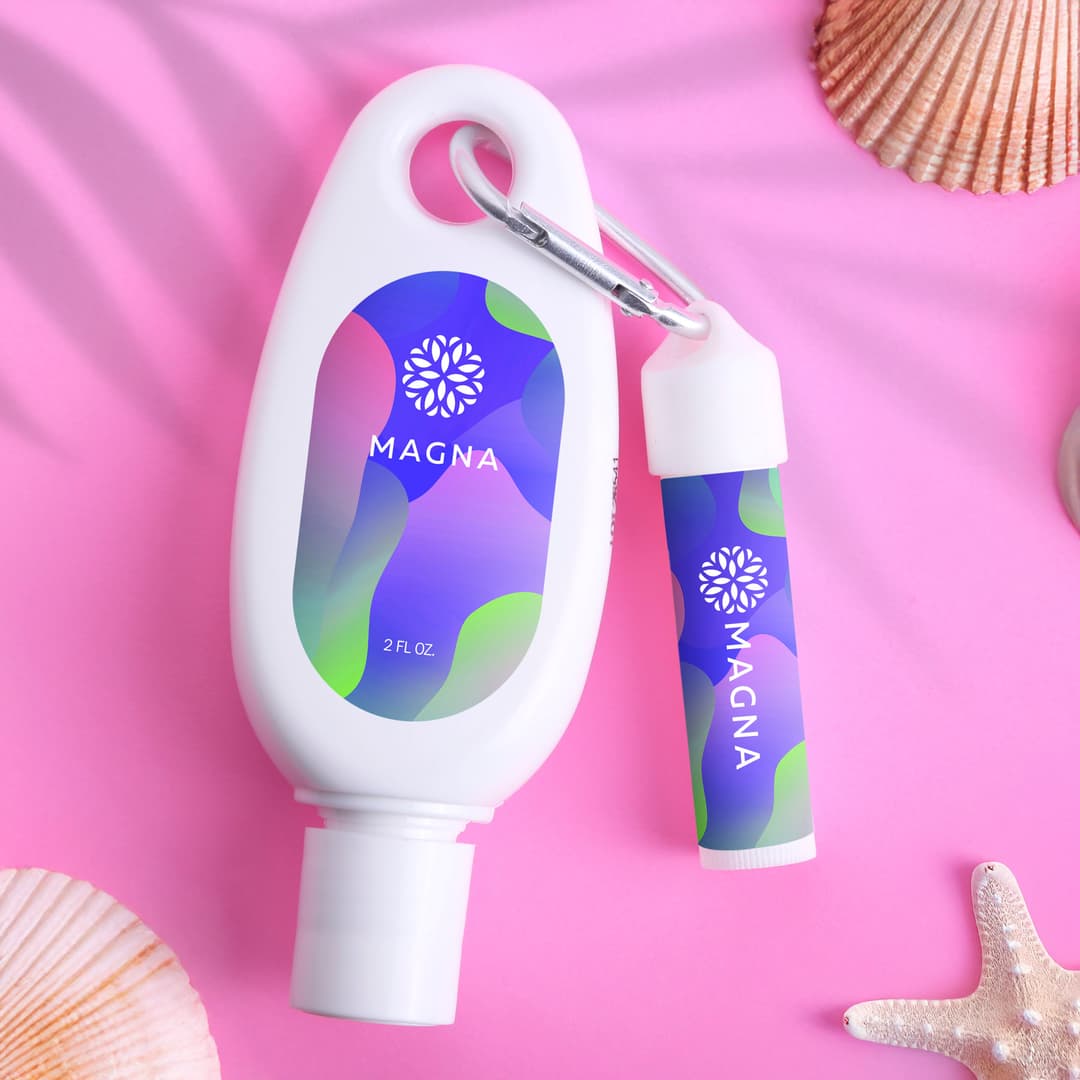 Sunscreen & Lip Moisturizer SPF15 Carabiner Kit