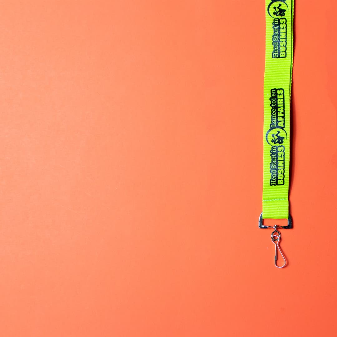 Silkscreened Flat Polyester Lanyard: 1/2" W X 36" L