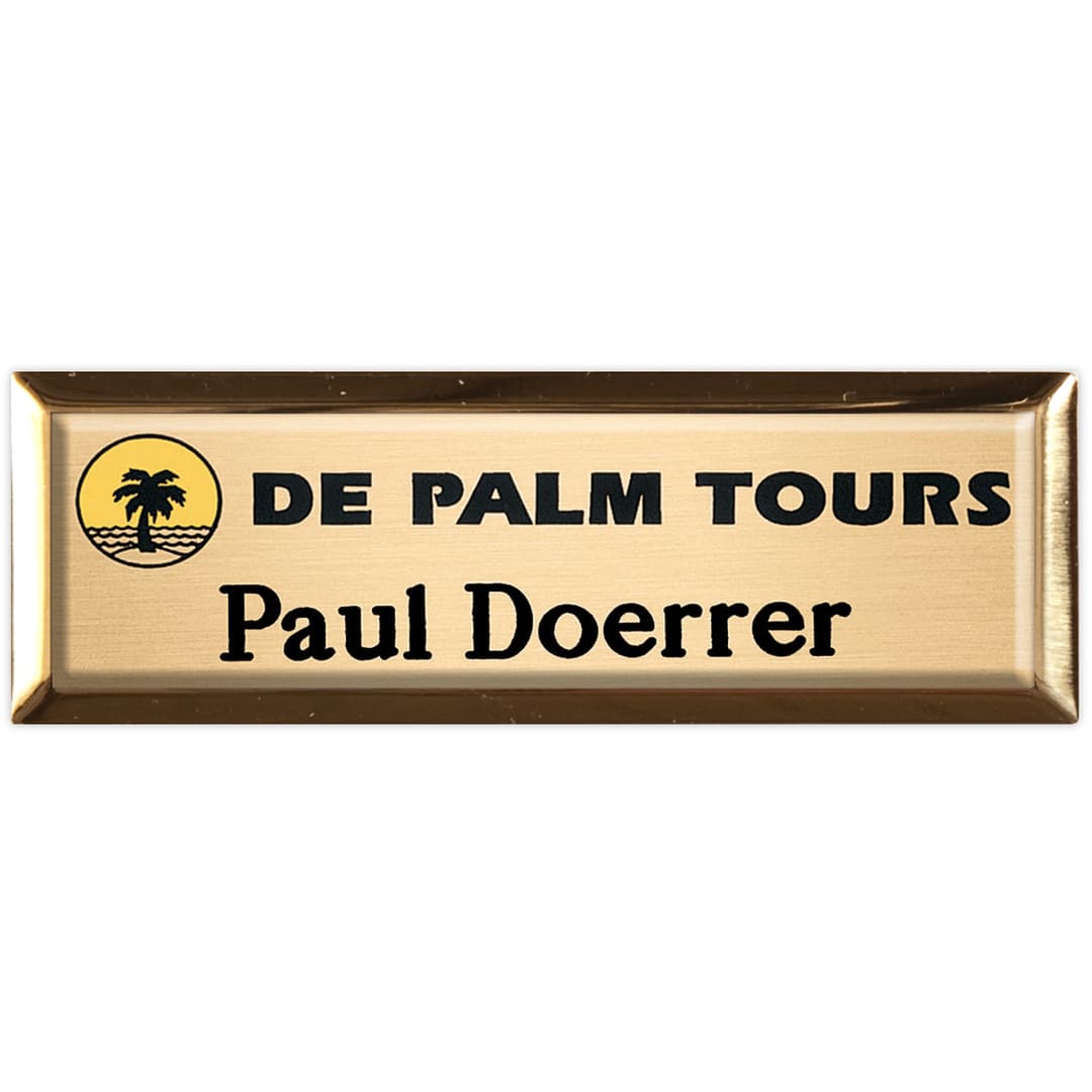 New York Executive Metal Name Badge (Standard Size 1" x 3")