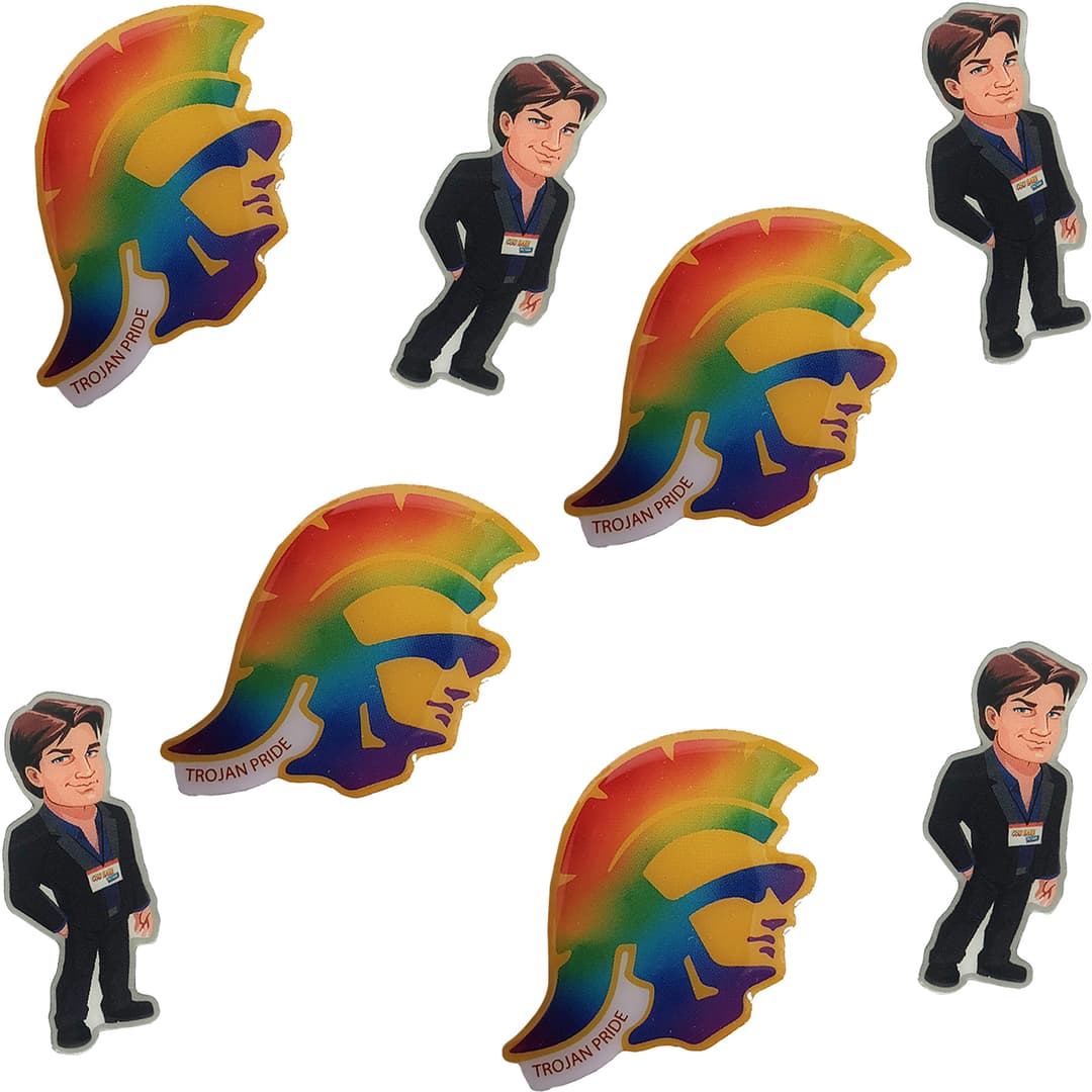 Offset & Screen Printed Lapel Pins: 3/4" W X 3/4" H