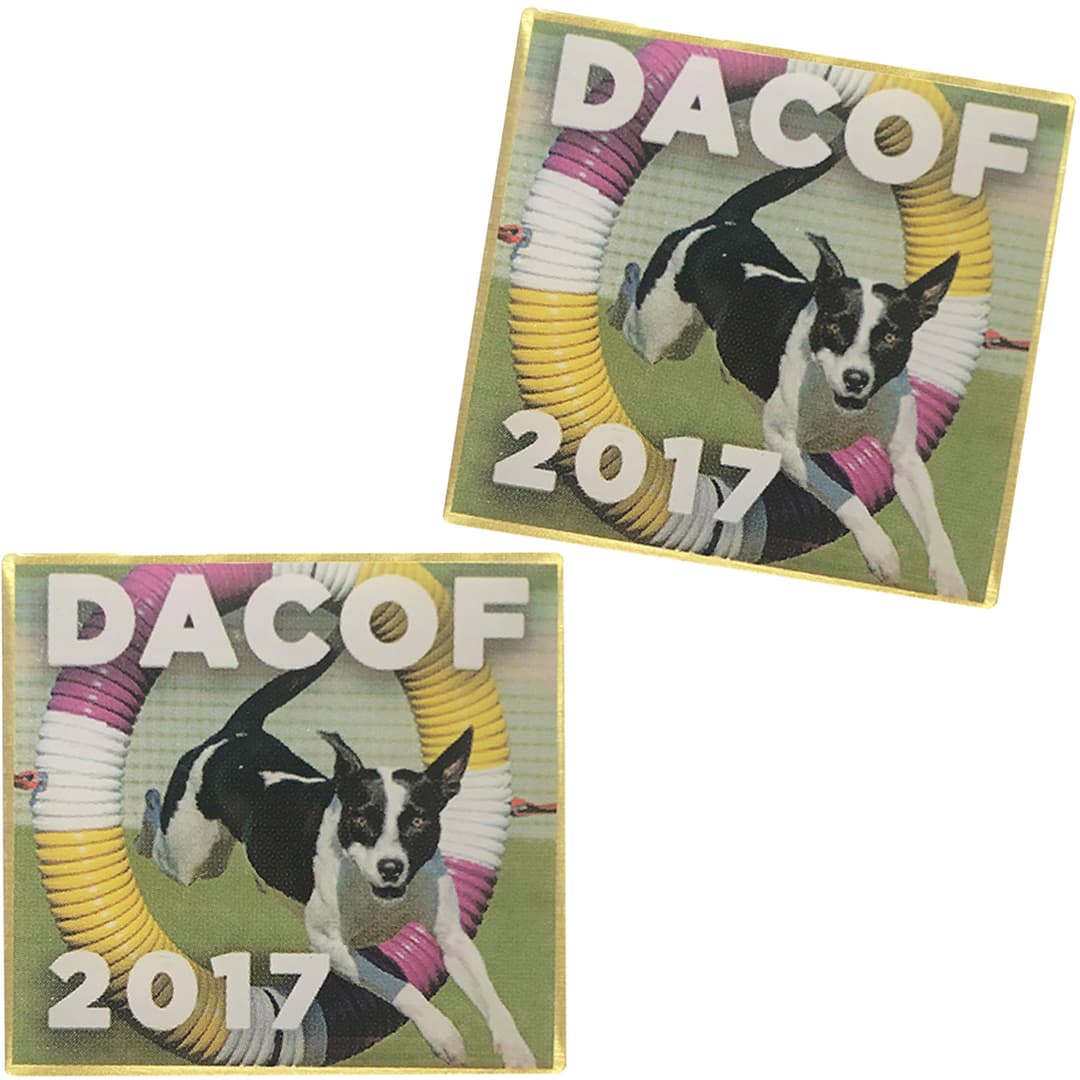 Offset & Screen Printed Lapel Pins: 1 1/4" W X 1 1/4" H