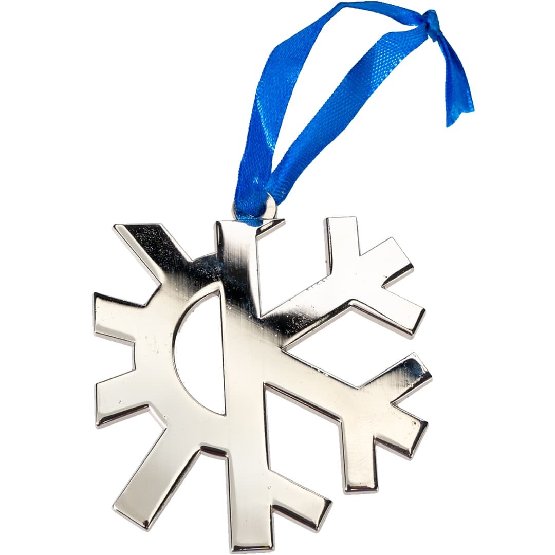 Shiny Zinc Cast Ornament: 2.5" W X 2.5" H