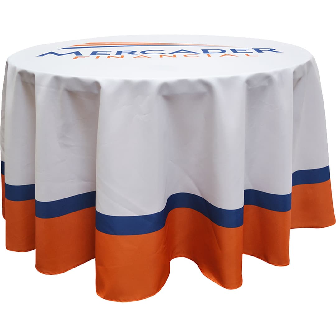 Full Color Round rPET Polyester Table Covers for 3' Diameter Tables