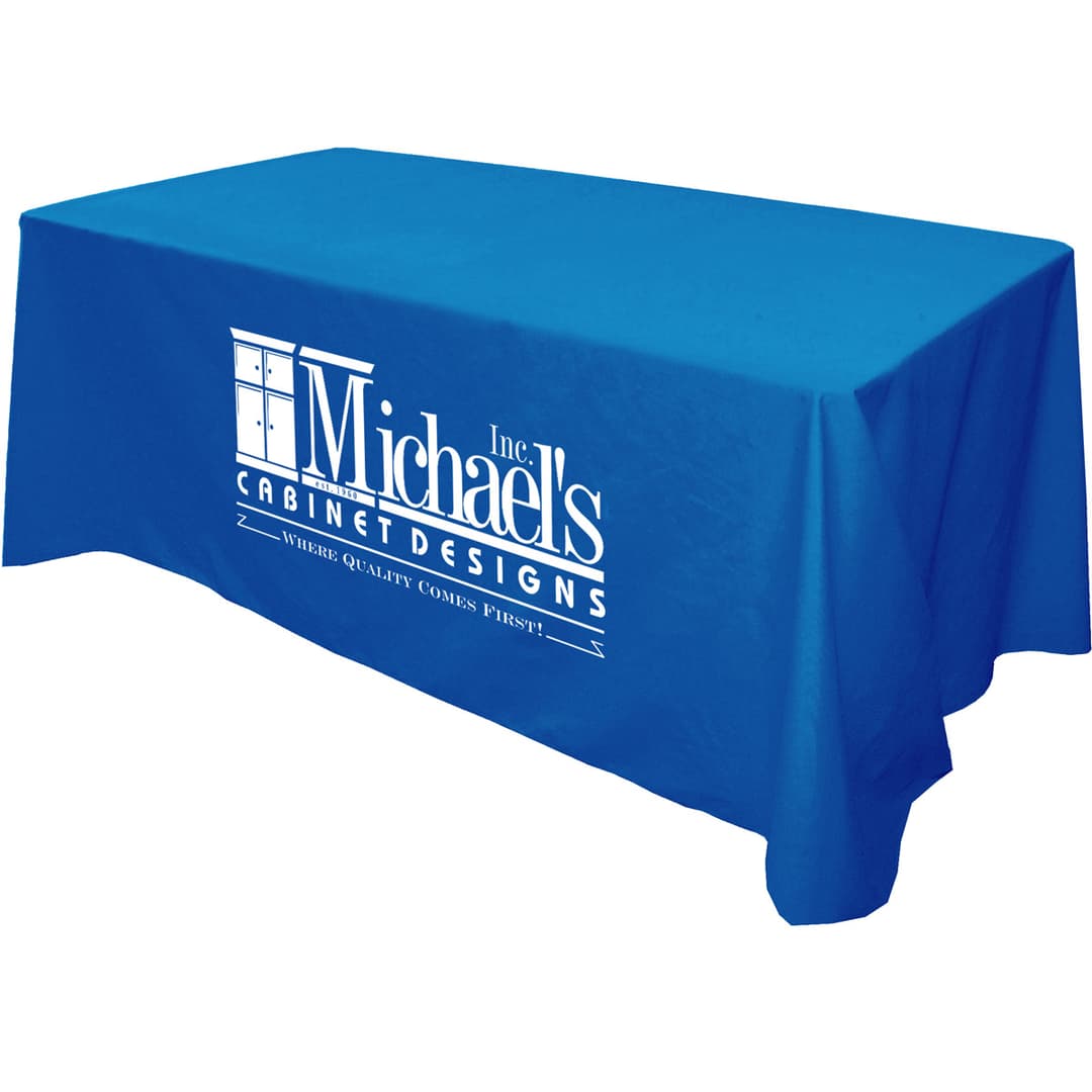 Flat 3-Sided Table Cover - Fits 6 Foot Standard Table: Poly-Cotton