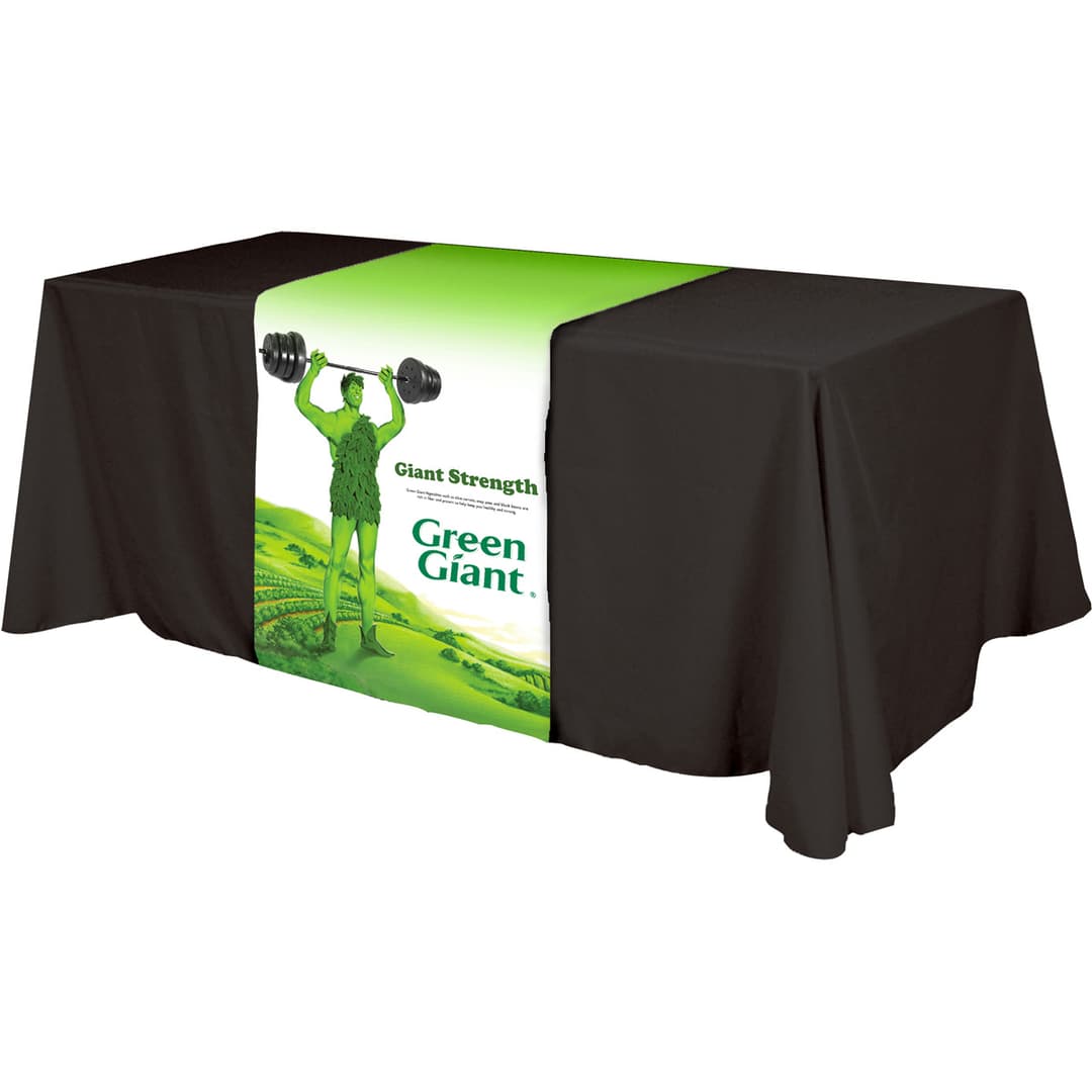 rPET Polyester Table Runner - (Front, Top, Back) - All Over Dye Sub