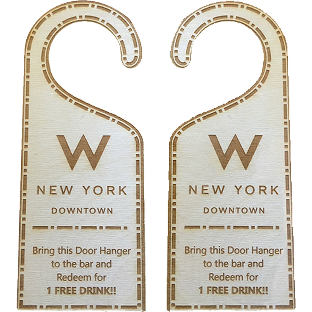 Custom Wood Door Hangers: 2 Sided