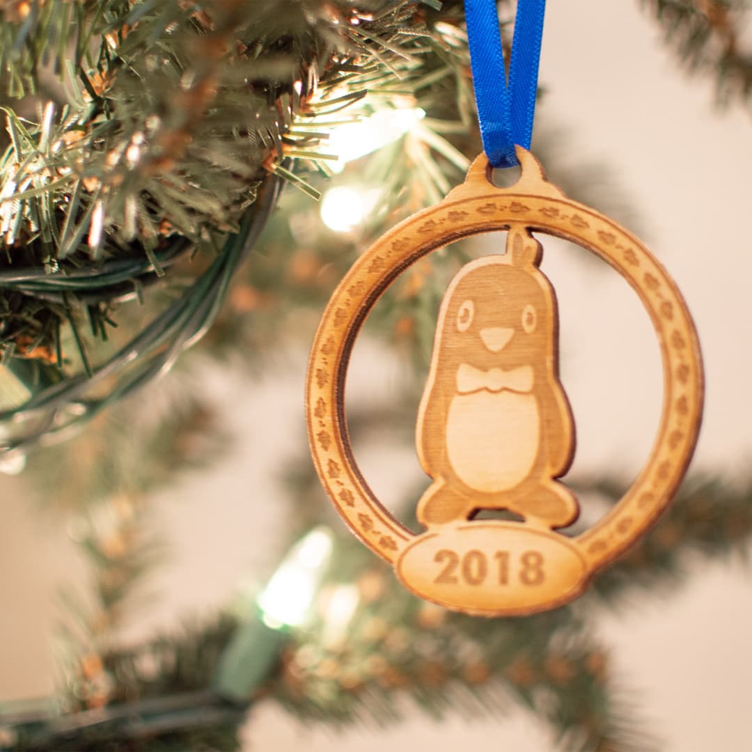 Wood Ornaments: 3" W X 3" H