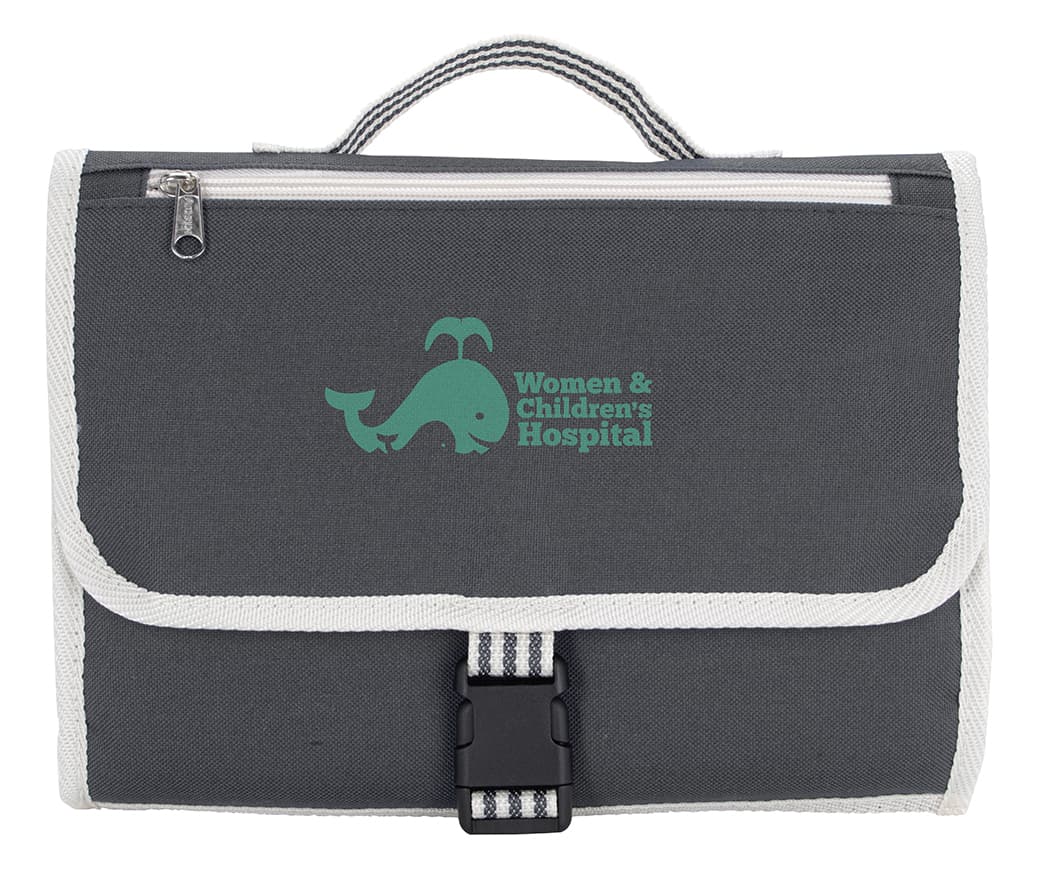Stripe Diaper Changing Travel Pouch/Mat