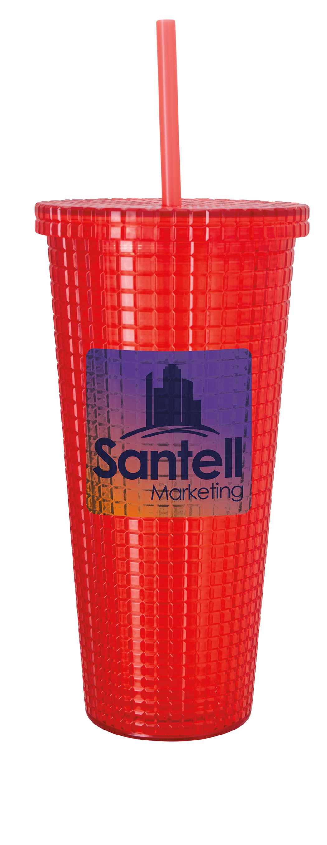 Square-Pattern Double-Wall Tumbler - 23 oz.