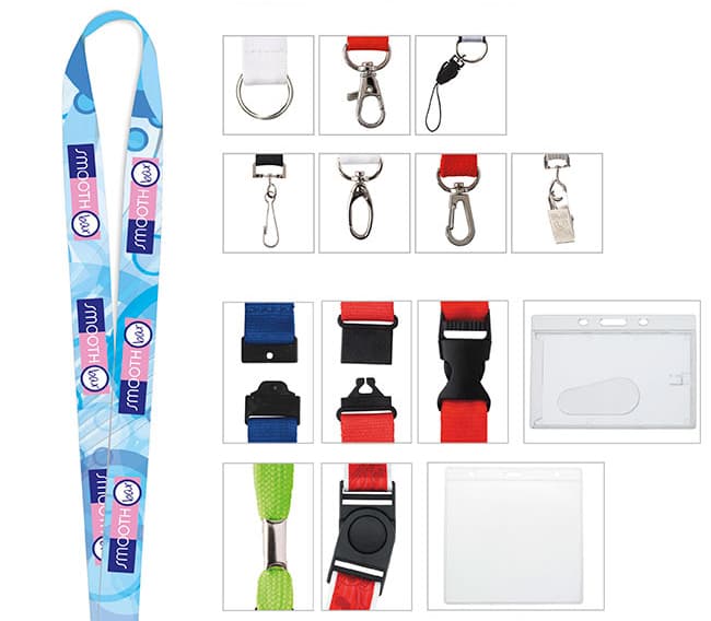 3/4" Polyester 4 Color Lanyard