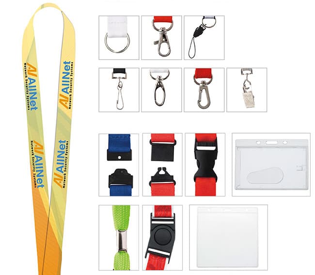 5/8" Polyester 4 Color Lanyard