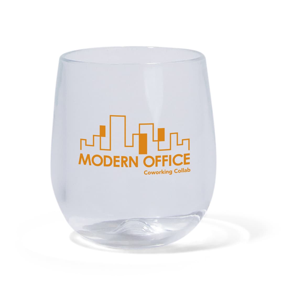 Clear Stemless Wine Glass - 12 oz.