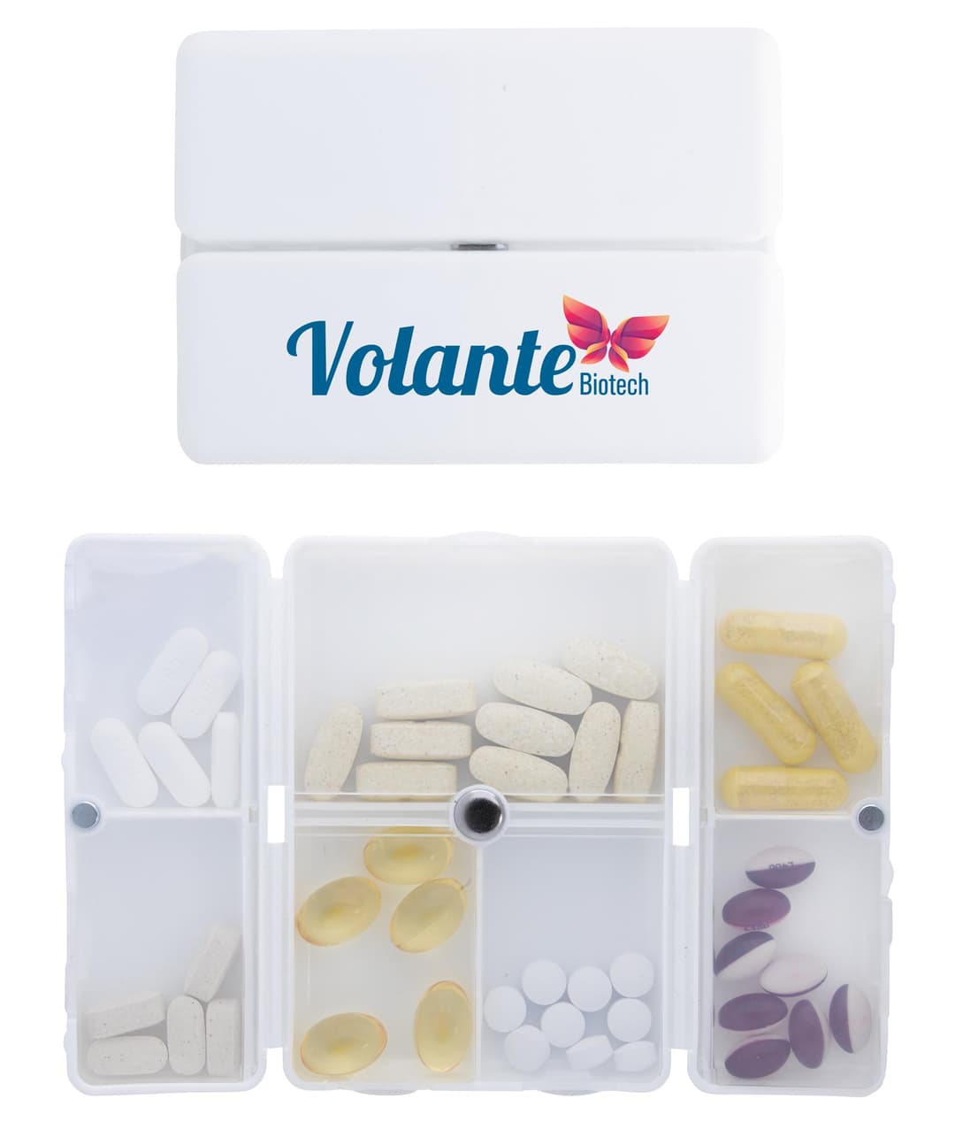 Magnetic Dual-Open Pill Box