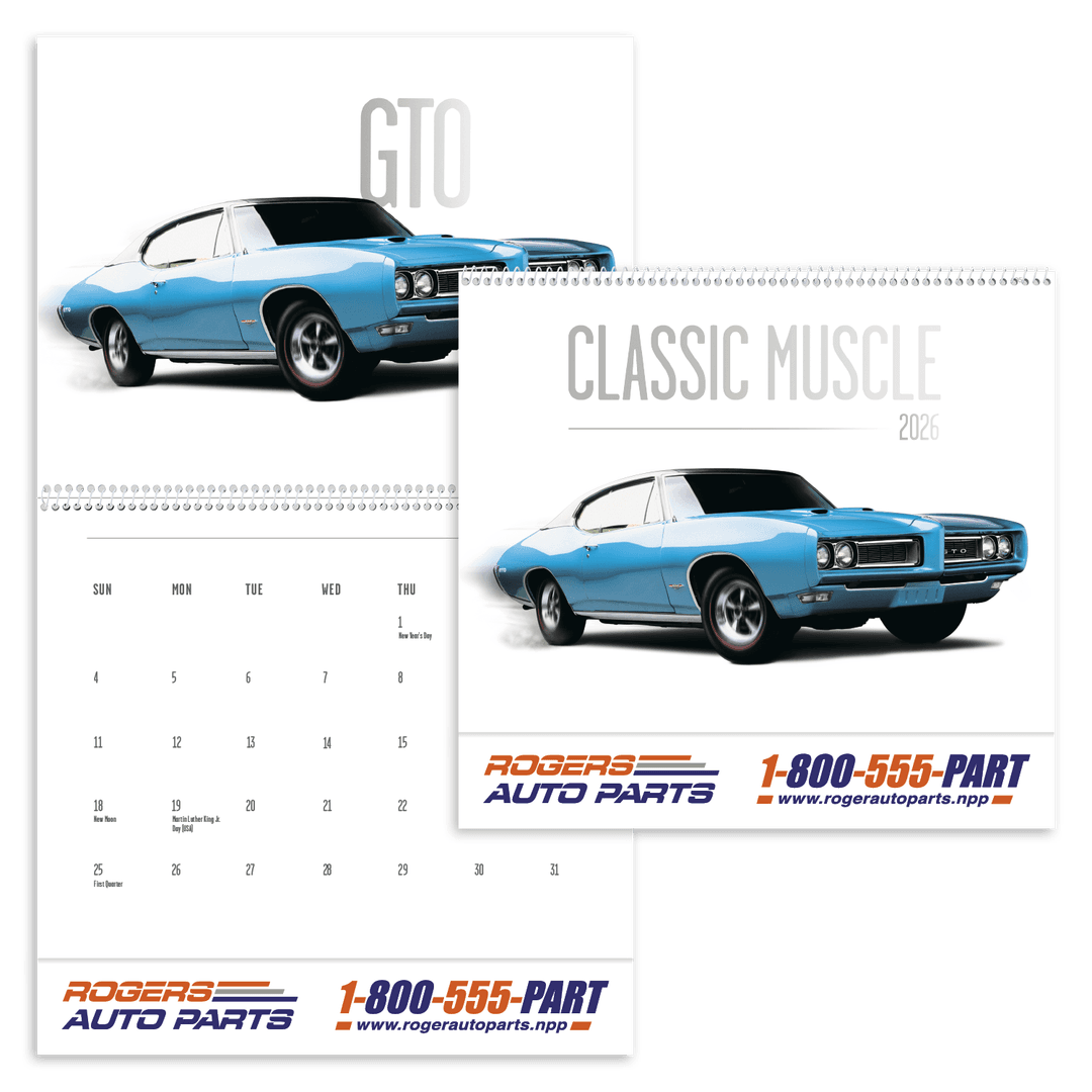 Classic Muscle Cars Calendar