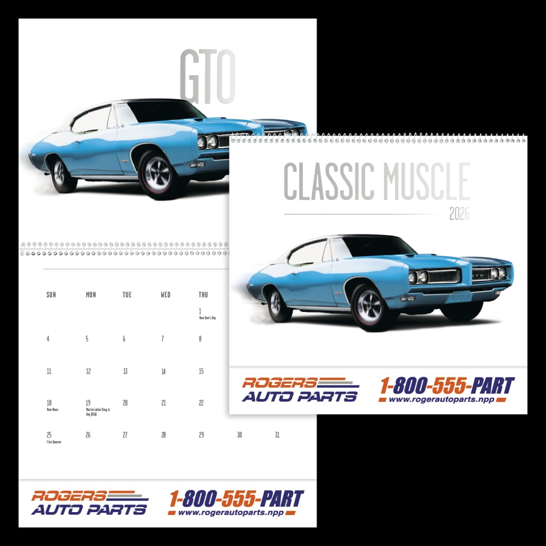 Classic Muscle Cars Calendar