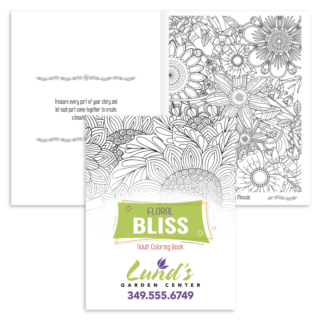 Floral Bliss Adult Coloring Book