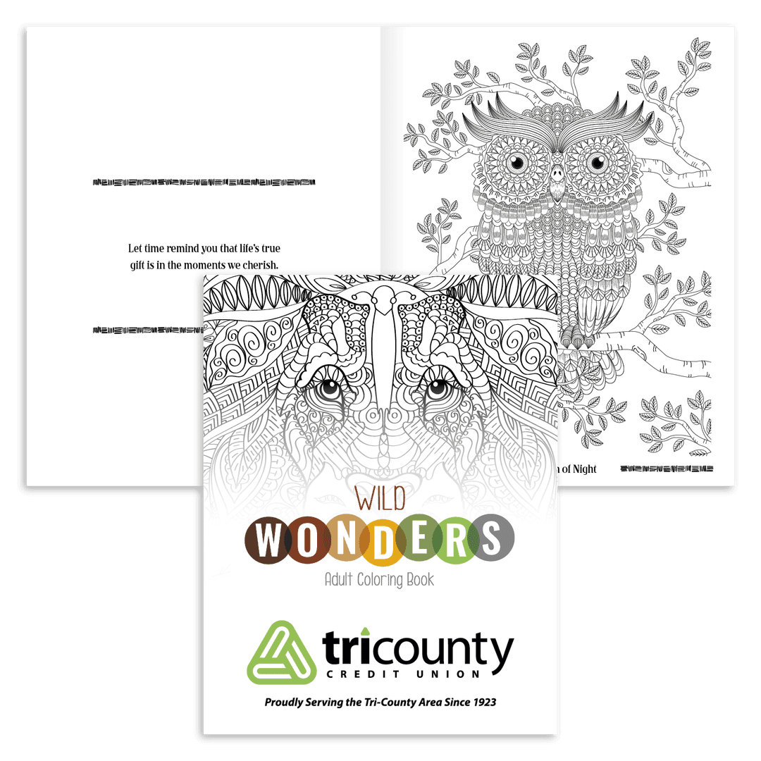 Wild Wonders Adult Coloring Book