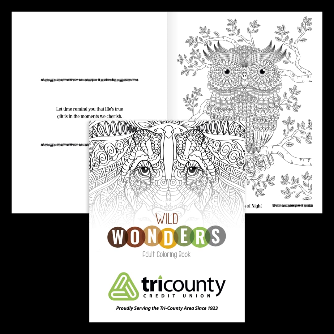Wild Wonders Adult Coloring Book
