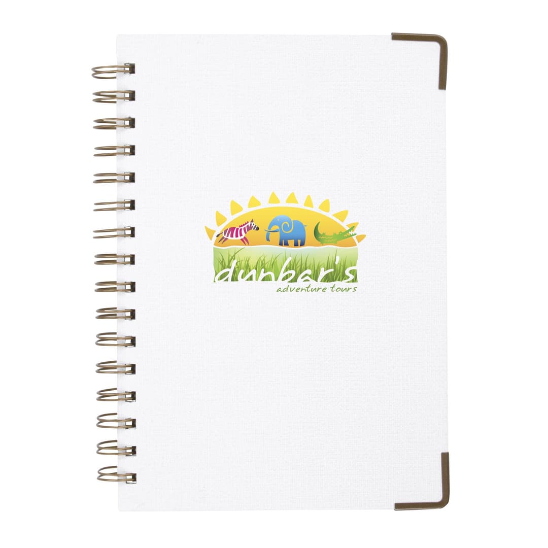 Woven Paper Hardback With Metal Accents Notebook