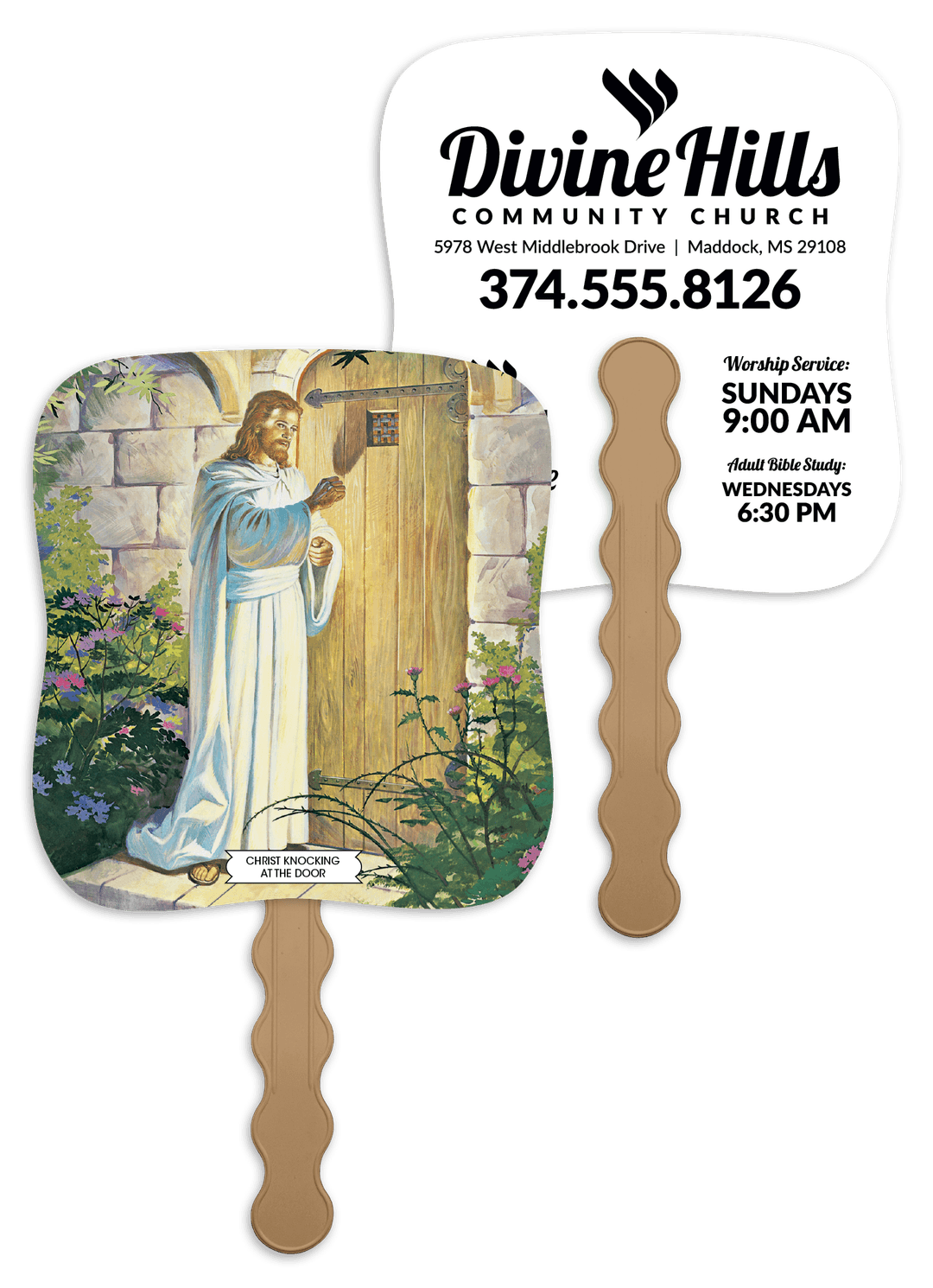 Christ Knocking At The Door - Pictorial Fan