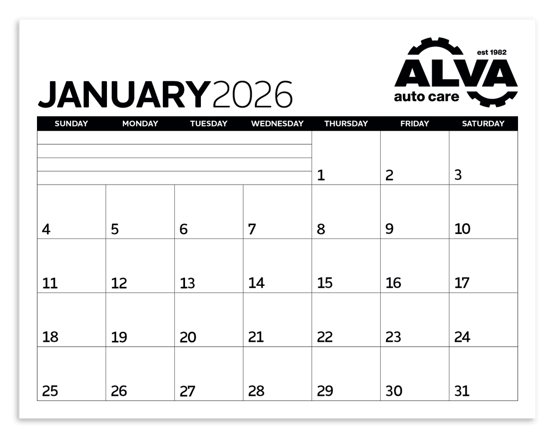 Small Monthly Desk Pad - Black & White Calendar