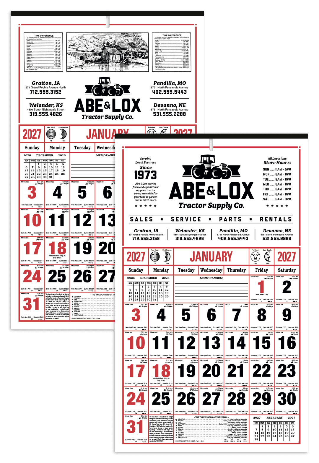 8-Sheet Almanac Calendar