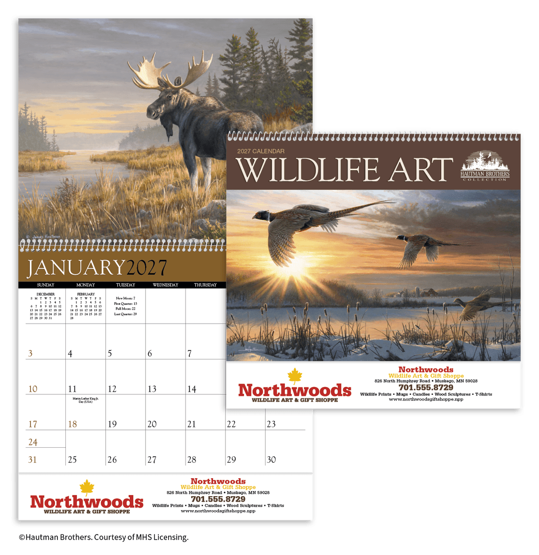 Wildlife Art by the Hautman Brothers Calendar