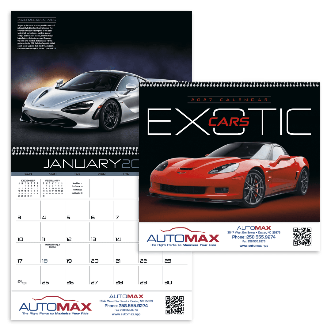 Exotic Cars Calendar