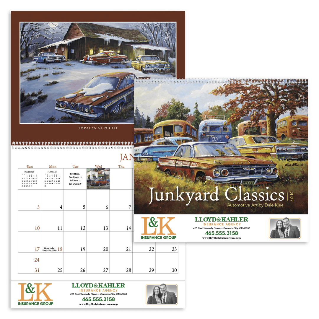 Junkyard Classics by Dale Klee Calendar