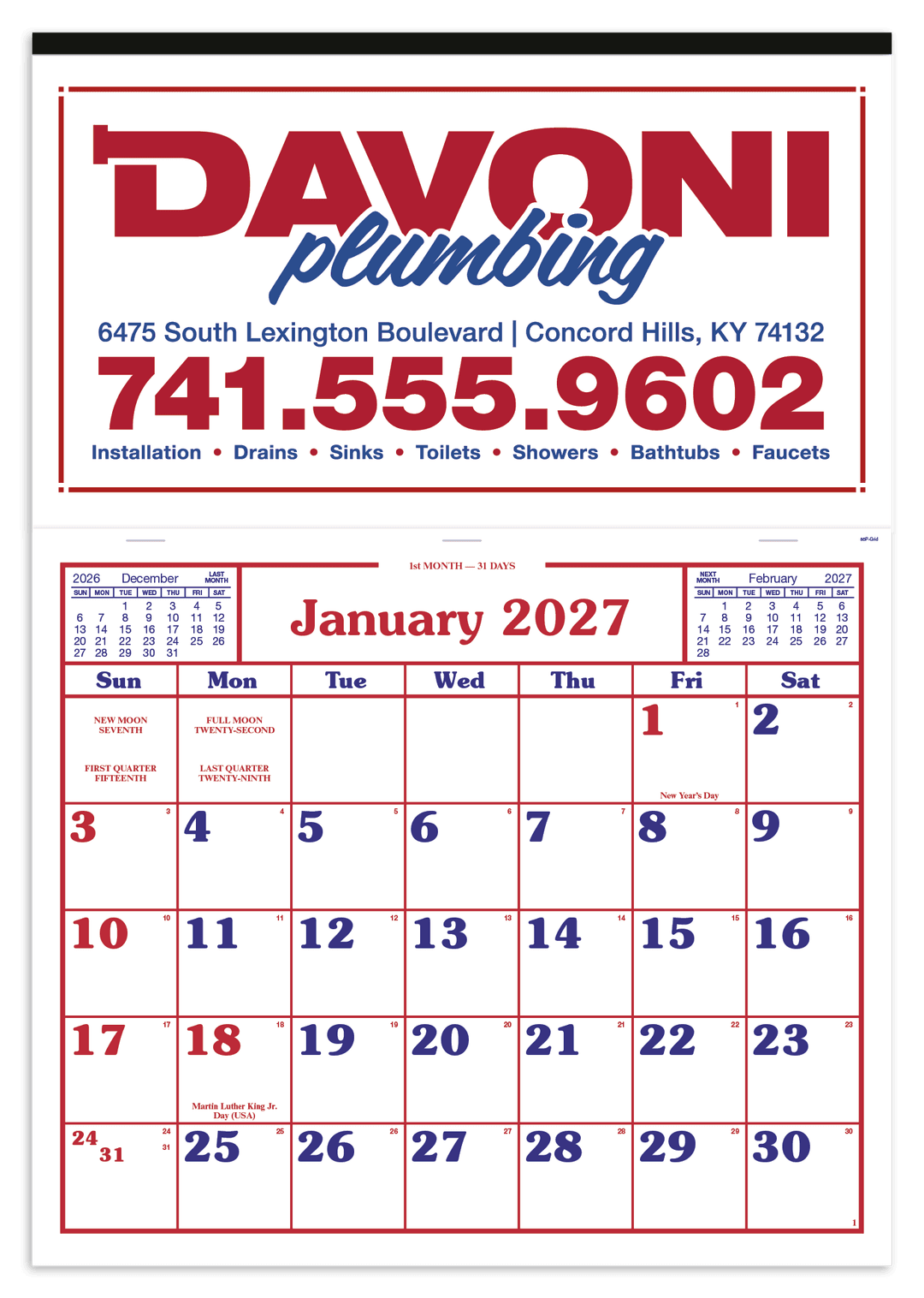 Billboard Apron Calendar