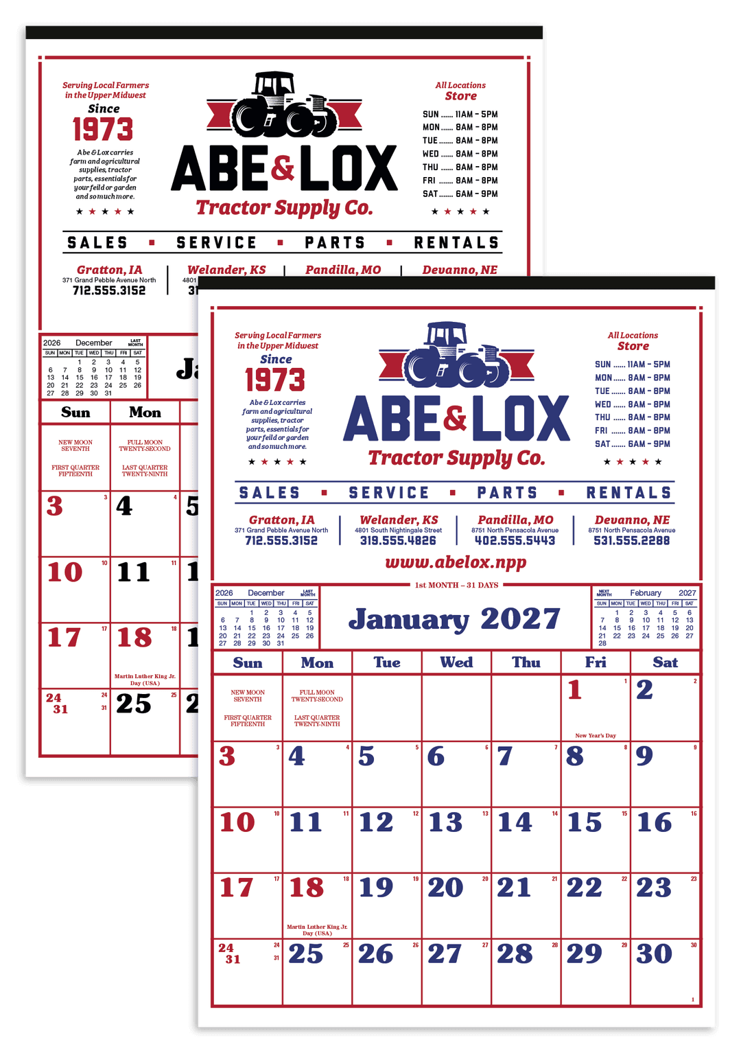 Commercial 12-Sheet Calendar