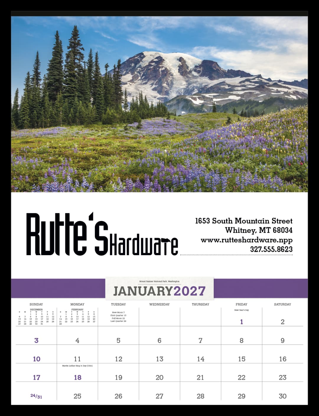 American Splendor with Date Blocks Calendar