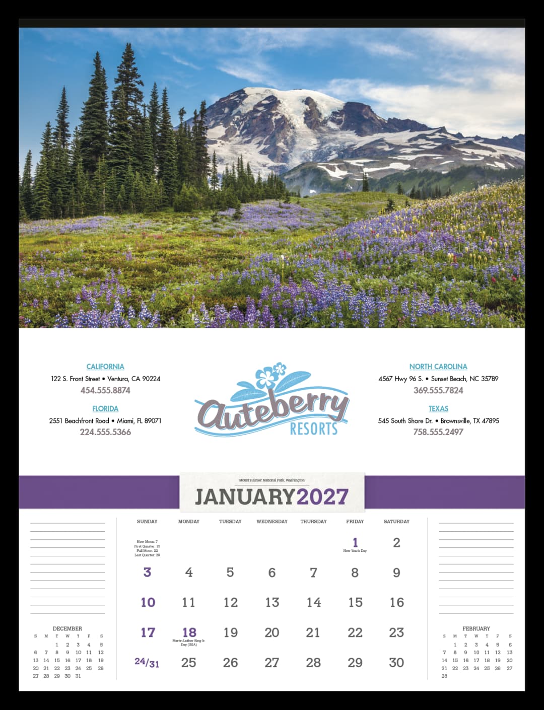 American Splendor without Date Blocks Calendar