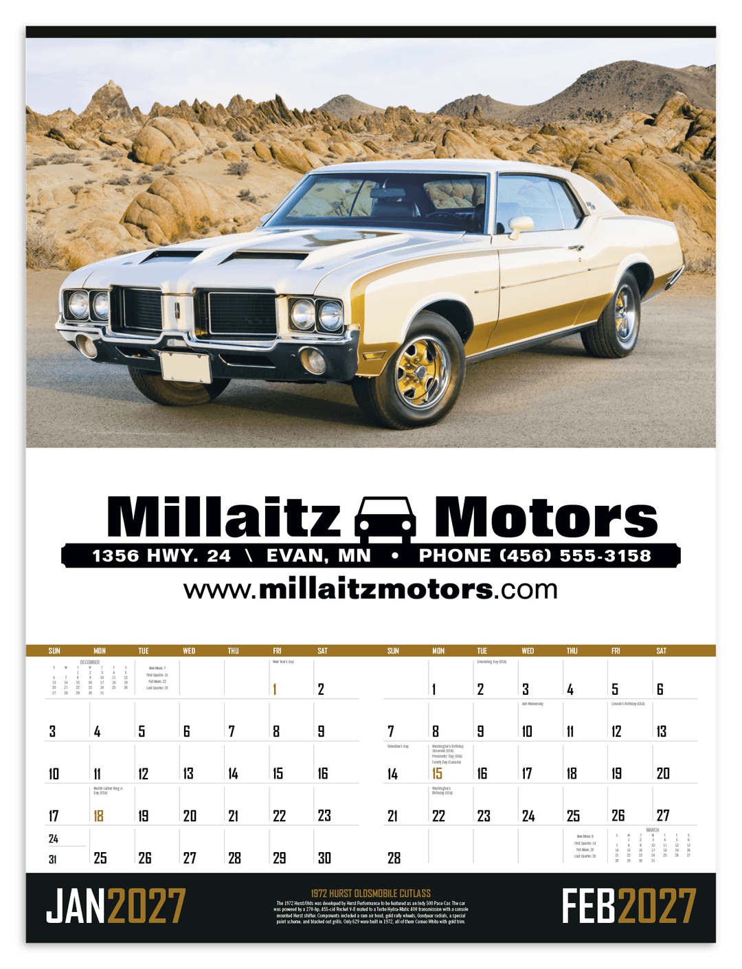 Muscle Cars Calendar