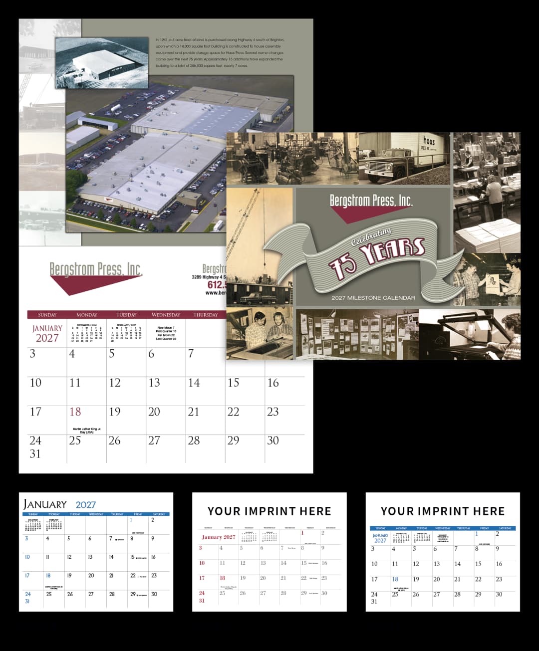 Small Quantity Custom - Stapled Calendar