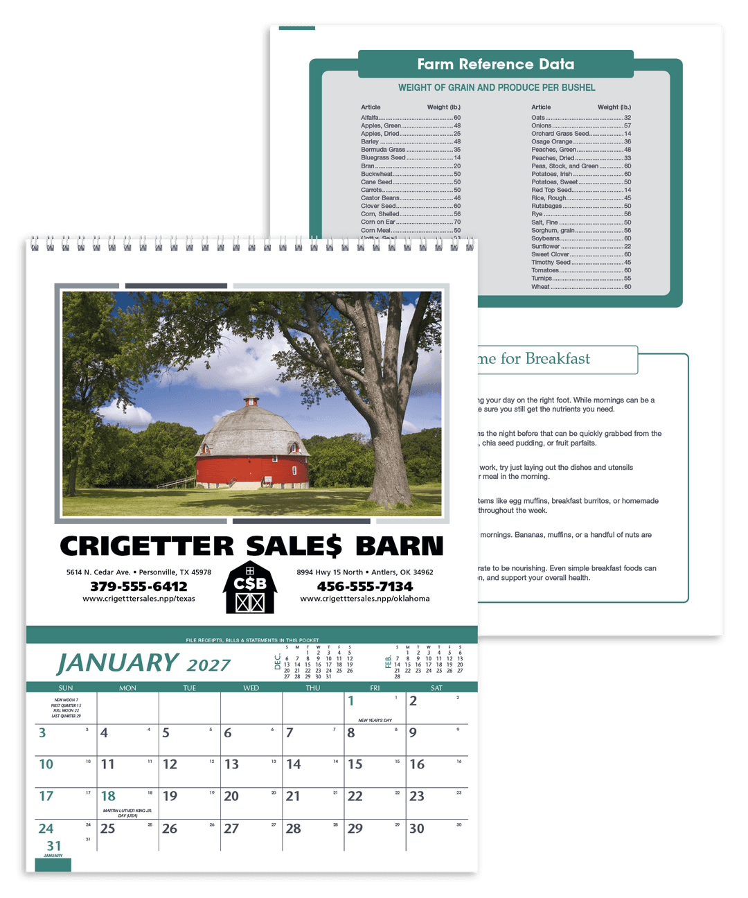 Farm Pocket Calendar