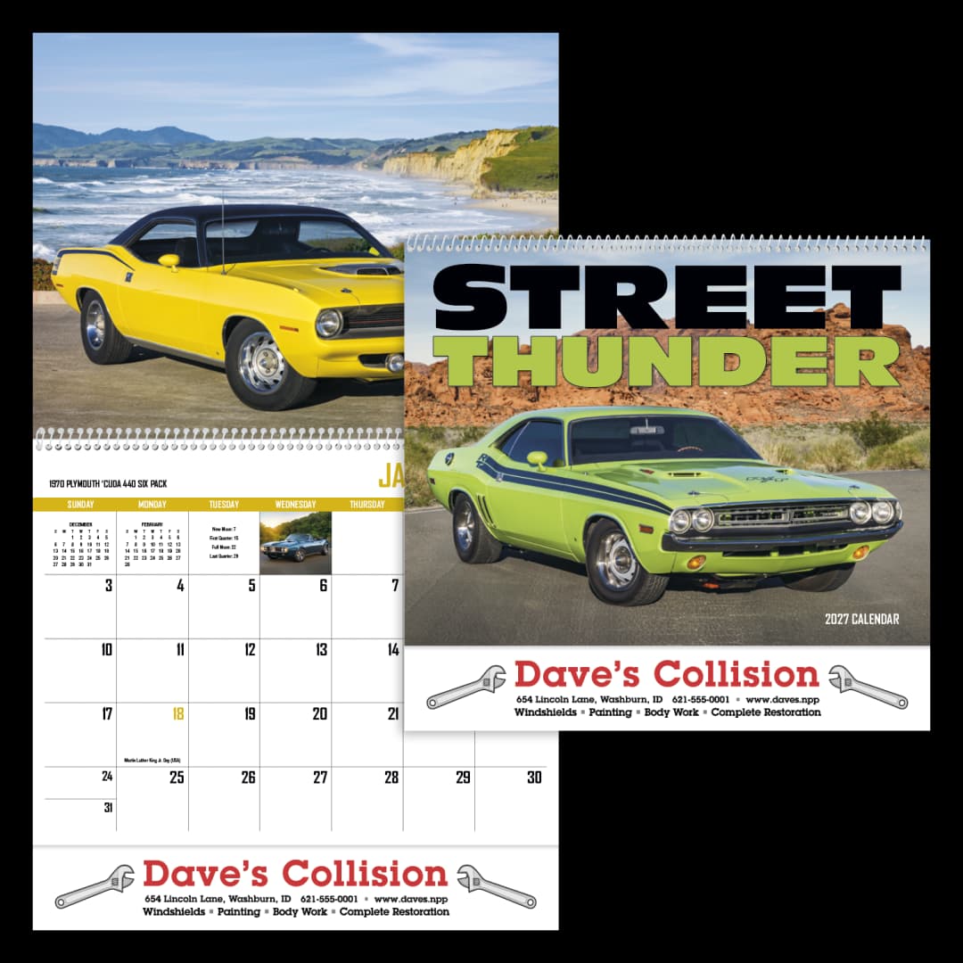 Street Thunder Appointment Calendar - Spiral